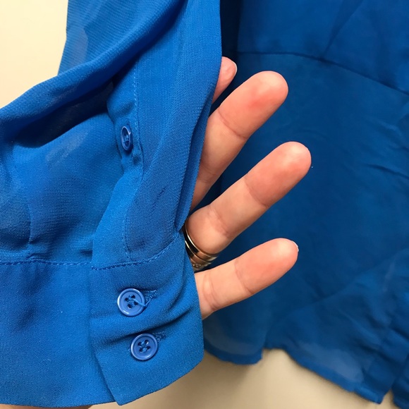 Pleione Blue Collared Button Down - Picture 4 of 8